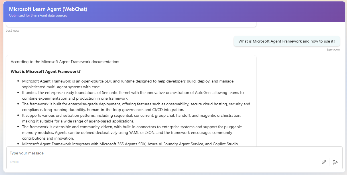 Copilot Studio Client - WebChat